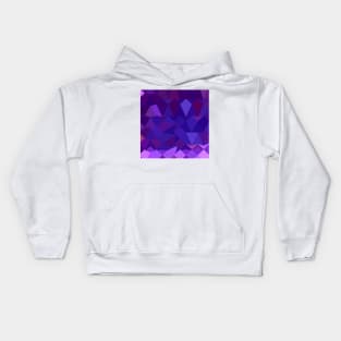 Eminence Purple Abstract Low Polygon Background Kids Hoodie